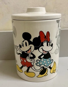 Disney Mickey & Minnie Ceramic 7” Canister Jar Kitchen Decor - Picture 1 of 8
