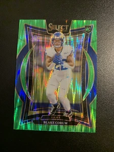 2024 Panini Select - Concourse Blake Corum #9 Neon Green Shock Prizm /599 (RC) - Picture 1 of 2