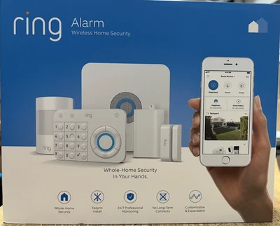 RING Alarm Wireless Home Or Office Security Kit 5-Piece White 4K11S70EN0 - Image 1 of 2