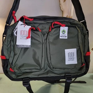 NWT Topo Designs Global Briefcase Backpack Olive/Olive Shoulder Laptop Bag - Picture 1 of 18