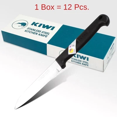 Cuchillo de pelar hoja de cubiertos de acero inoxidable de 4 pulgadas para cocina afilada al carbono nuevo 12 piezas Foto 1 de 4