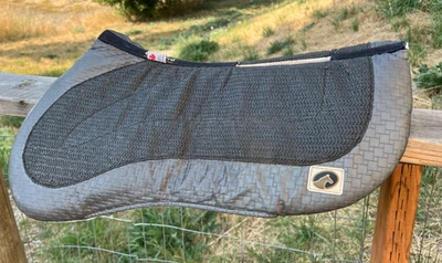 Ecogold Flip Half Saddle Pad - salto - peltre / gris y blanco - estándar Foto 1 de 4