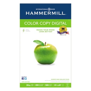 Hammermill Copy Paper 100 Brightness 28lb 8-1/2 x 14 Photo White 500/Ream 102475 - Picture 1 of 8