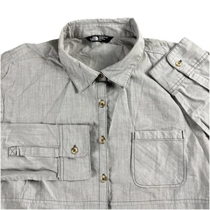 Camisa The North Face Manga Larga Tejida Stevie Con Botones Colas Largas Gris Para Mujer M - Imagen 1 de 15