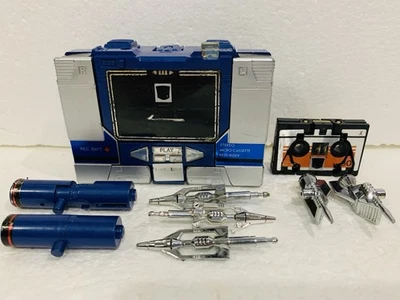 G1 Communicator: vintage Soundwave & Buzzsaw figures complete lot Cassette - Image 1 of 2