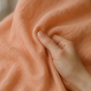 Apricot Linen Fabric by the Yard – Ideal for Dresses, Tablecloths & Home Decor - Picture 1 of 10