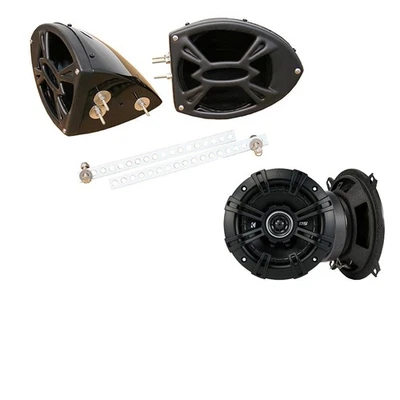 Polaris PWC 5 1/4 Inch Marine Kicker System DSC50 Gloss Black Speaker Pods Pair - Image 1 of 4