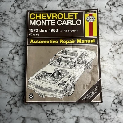 Manual de reparación de automóviles Haynes Chevrolet Monte Carlo (1970-1988) Foto 1 de 4