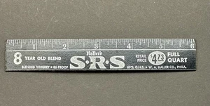 Vintage Hallers Whisky Antik Werbung halbes Fußmaß Umbau Lineal - Bild 1 von 2