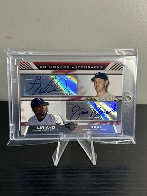 Topps 2007 cofirmantes Francisco Liriano/Jim Kaat #CS-LK doble automático Foto 1 de 2