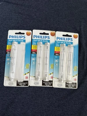 Luz halógena 130V 500W Philips trabajo/seguridad T3, base RSC, 9200 lúmenes bombillas 5 Foto 1 de 4