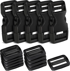 5Set Buckles for Nylon Webbing Straps 1", Quick Side Release Plastic Buckles Cli - Picture 1 of 21