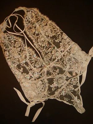 Victoria's Secret DESIGNER COLLECTION M TEDDY lace white foil silver SWAROVSKI - Image 1 of 4