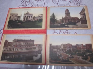 Lot (4) unbenutzte alte Farbpostkarten von Berlin vor dem Zweiten Weltkrieg mit Etui - Bild 1 von 8