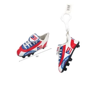 1 Key Chain Puerto Rico Shoe Keychain Puerto Rico Soccer Sneaker Key Chain Charm - Picture 1 of 1