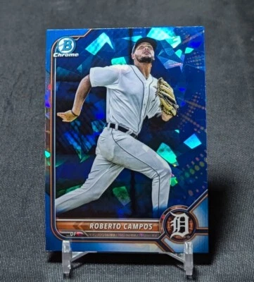 Roberto Campos Rookie 2022 Bowman Chrome Sapphire Card #BCP-216 Detroit Tigers - Image 1 of 2