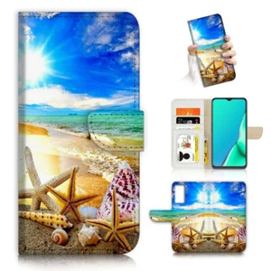 ( For Vivo Y01 ) Wallet Flip Case Cover AJ23786 Beach Sky Starfish - Photo 1 sur 7