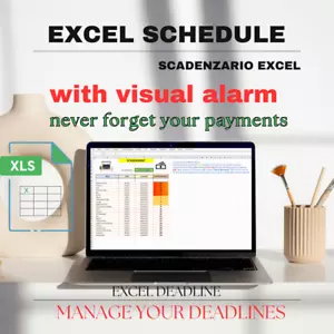 Scadenzario Excel allarme visivo che cambia colore alla scadenza rata bolletta - Bild 1 von 6