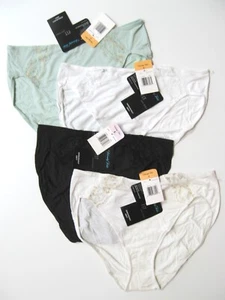 A229H Vanity Fair 13376 Women's Tag Free Lace Sensuously Soft Modal Hi-Cut Brief - Picture 1 of 15