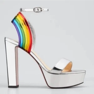Christian Louboutin Arkendisc Alta Platform Sandals 38 - Picture 1 of 12