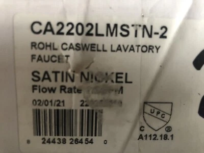 Rohl Caswell CA2202LMSTN-2 - Grifo lavabo baño. Acabado de níquel satinado Foto 1 de 4
