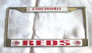 CINCINNATI REDS EMBOSSED CHROME LICENSE PLATE FRAME #5b - NEW - Picture 1 of 1