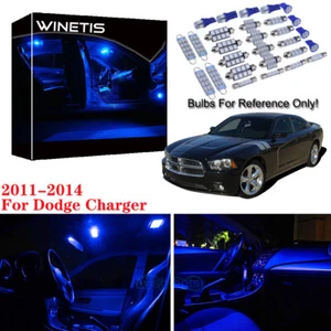 12Pcs Blue LED Lights Bulbs Interior Package Kit For 2011-2014 Dodge Charger - Picture 1 of 12