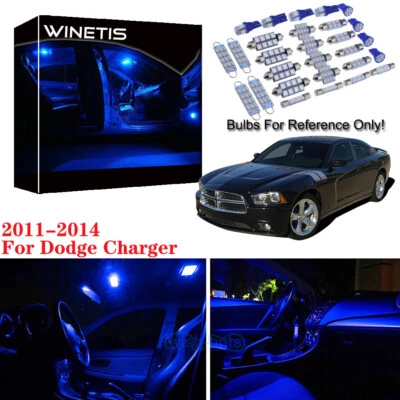 12Pcs Blue LED Lights Bulbs Interior Package Kit For 2011-2014 Dodge Charger - Image 1 of 4