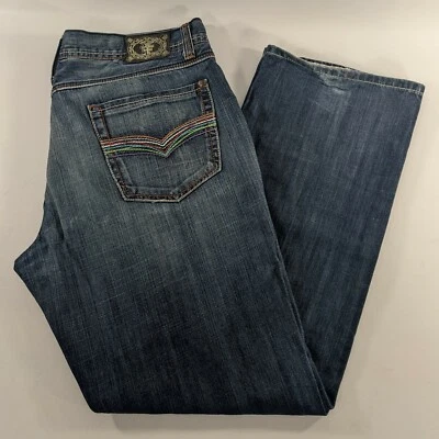 Pantalones de mezclilla Five Four azul pierna recta para hombre talla 38 Foto 1 de 4