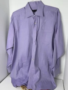 Robert Talbott 16 Purple Stripes Long Sleeve Button Up Dress Shirt Mens - Imagen 1 de 6