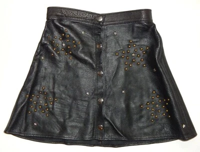 MINIFALDA AFTER PARTY by NASTY GAL MUJER NEGRA CUERO GENUINO talla XS AUTÉNTICA Foto 1 de 2