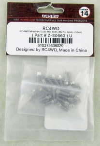 Miniature Scale Hex Bolts (M2.5 x 6mm) (Silver) - RC4WD #Z-S0663 - Picture 1 of 3