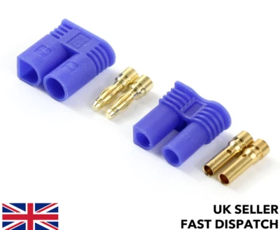 EC2 (2mm bullet/banana) Male Female Connectors/Plugs Housing RC LiPo 12v 24v DC - Image 1 of 4