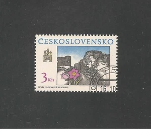 Czechoslovakia #2763 (A958) VF USED - 1989 3k Devin Castle and Flower - Picture 1 of 1