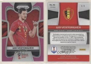 2018 Panini Prizm World Cup National Convention Pink /8 Jan Vertonghen #16