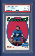 1971-72 OPC O-PEE-CHEE #24 DUNC WILSON (rc) PSA 6 EX-MT VANCOUVER CANUCKS GOALIE