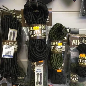 7mm Black Purlon Rope 15m, Paracord bound camping para cord tie utility cord  - Picture 1 of 2