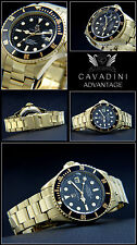 Cavadini Diver's Quartz Men's Watch Advantage 30 Bar Solid Steel Magnifier Red