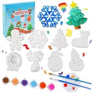 Kockuu Cerámica de Navidad para Pintar para Niños Artesanías de Navidad Pinta Tu Propia C... - Imagen 1 de 7