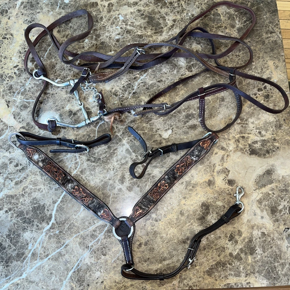 Circle y Rawhide Western Tack Set (breastcollar, Bit, Bridal) - Image 1 of 4