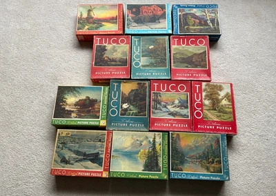 Lot of 13 Vintage TUCO Deluxe Picture Puzzles  ALL COMPLETE - Image 1 of 4