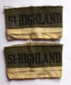 Original Queens Own Highlanders Slip on Shoulder Insignia - Picture 1 of 2