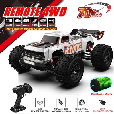 1:16 Rc Offroad 70 KM/H Hochgeschwindigkeit bürstenlose Monster Truck Rennwagen - Bild 1 von 4