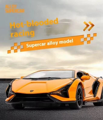 New 1:32 Lamborghini Alloy Model Sound Light Pull-Back Action Gift Kids Toys UK - Image 1 of 4