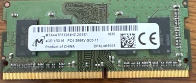 SK hynix/Samsung/Micro:  PC4-2666V 4GB Ram DDR4 2666MHz SDRAM SODIMM Memory - Image 1 of 4