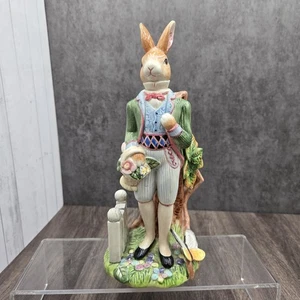 Fitz & Floyd Classics Old World Gentleman Rabbit Kerzenständer 10,75" Figur - Bild 1 von 13
