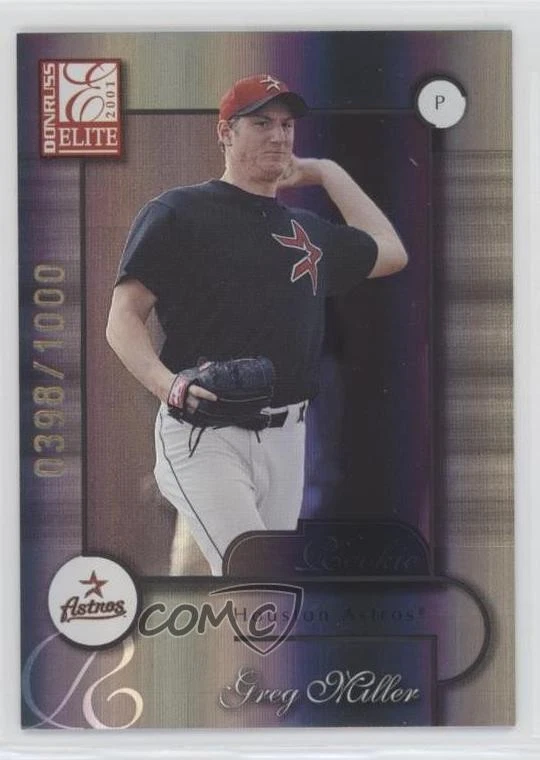 2001 Donruss Elite Rookie /1000 Greg Miller #176 Rookie RC - Image 1 of 2