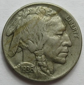 1936-S Buffalo Nickel -AU- (#109i) - Picture 1 of 2