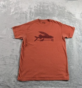 Patagonia T-Shirt Herren L Slim Fit Orange Fly Fish Trident Tee Bio Baumwolle LESEN - Bild 1 von 16