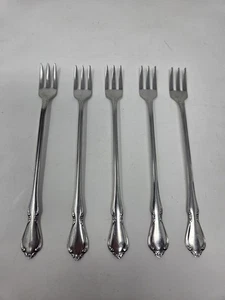 Lot of 5 Oneida Chateau Stainless Cocktail Seafood Forks - Picture 1 of 4